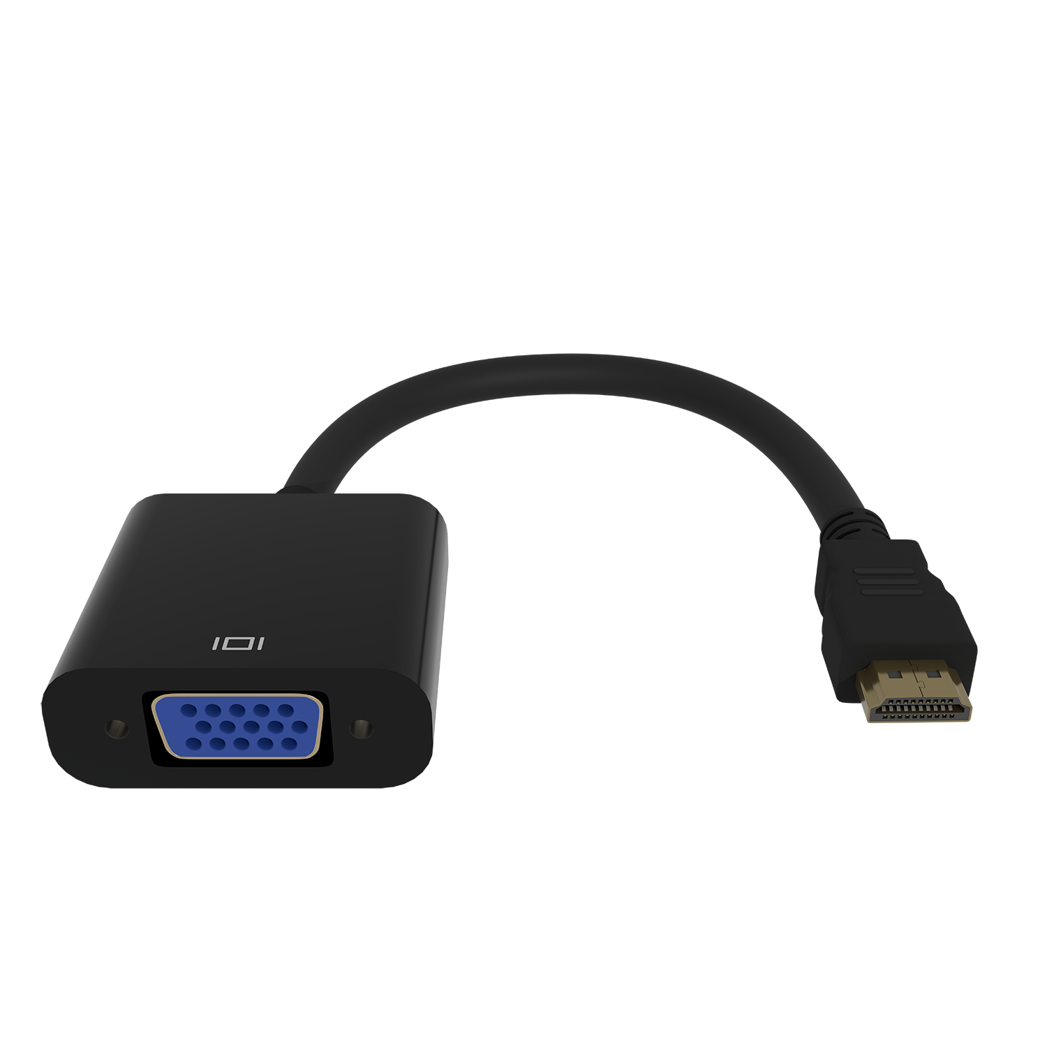 HDMI naar VGA adapter met audio, zwart