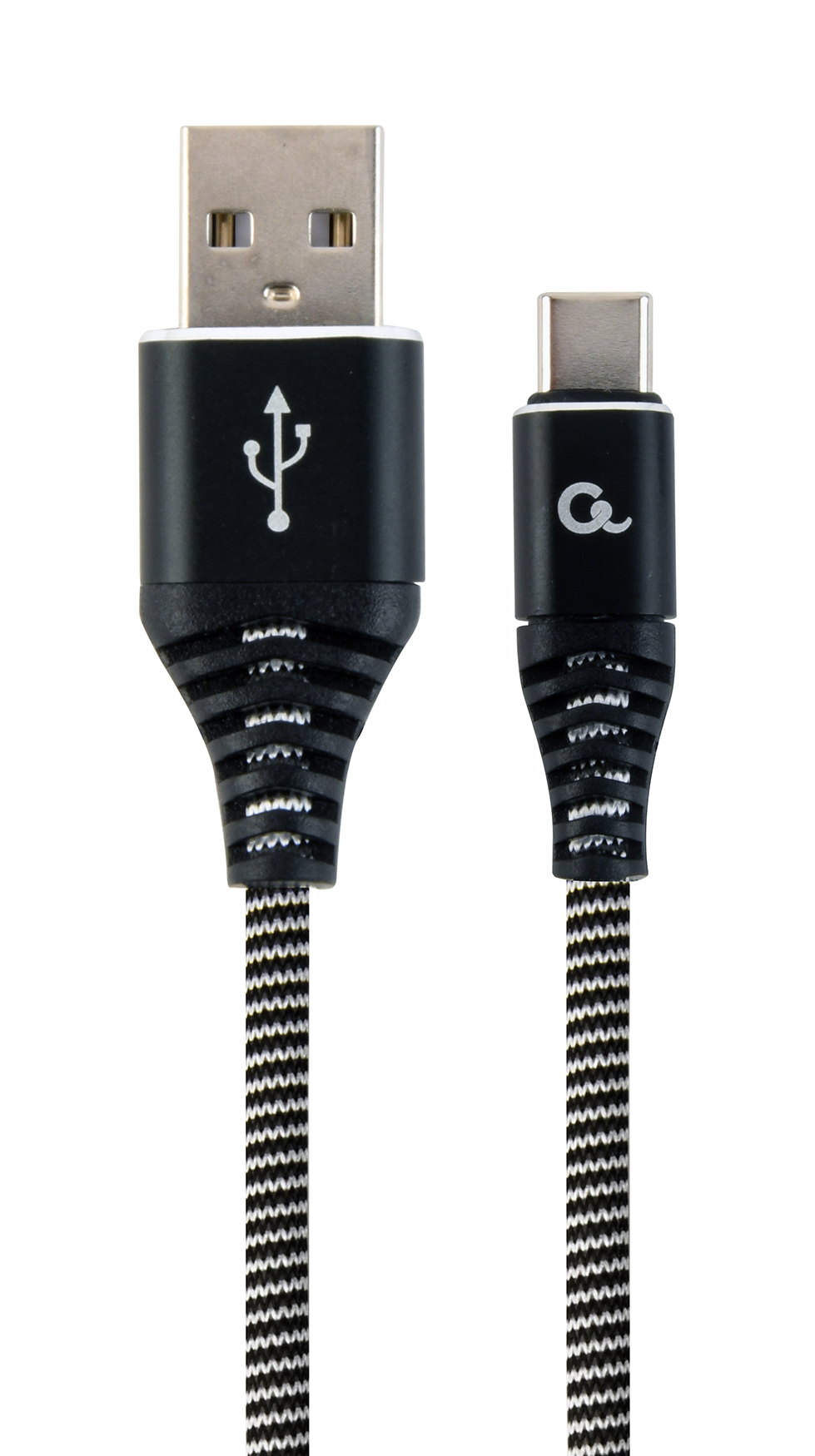 Premium USB-C laad- & datakabel zwart/wit 2 meter