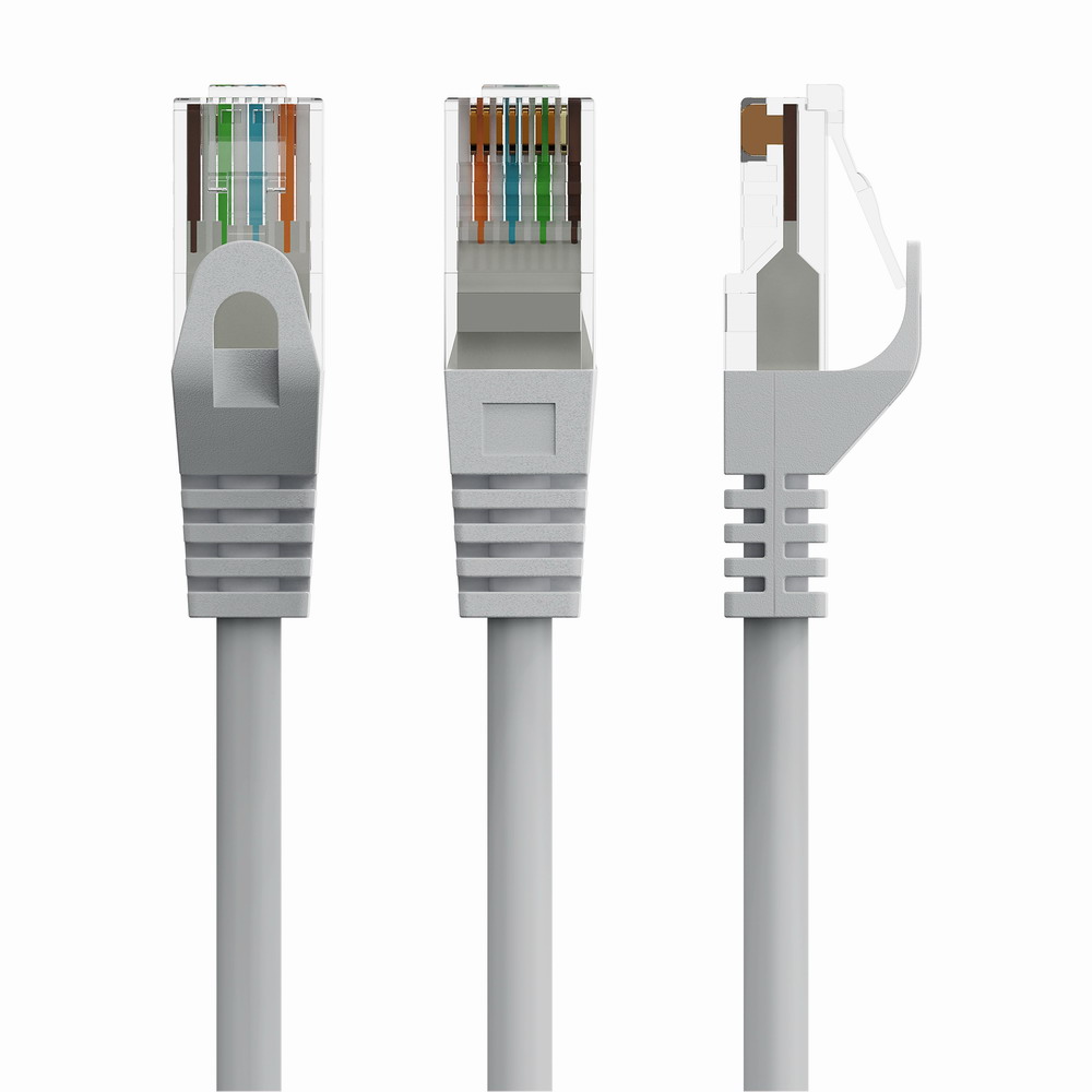 UTP Cat6 patchkabel, 1 m, grijs