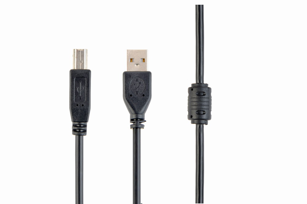 Premium USB-kabel (A-B), 4.5 meter<BR>Zwart