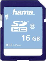 Hama SD kaart 16GB SDHC UHS-I Card 80mb/sec