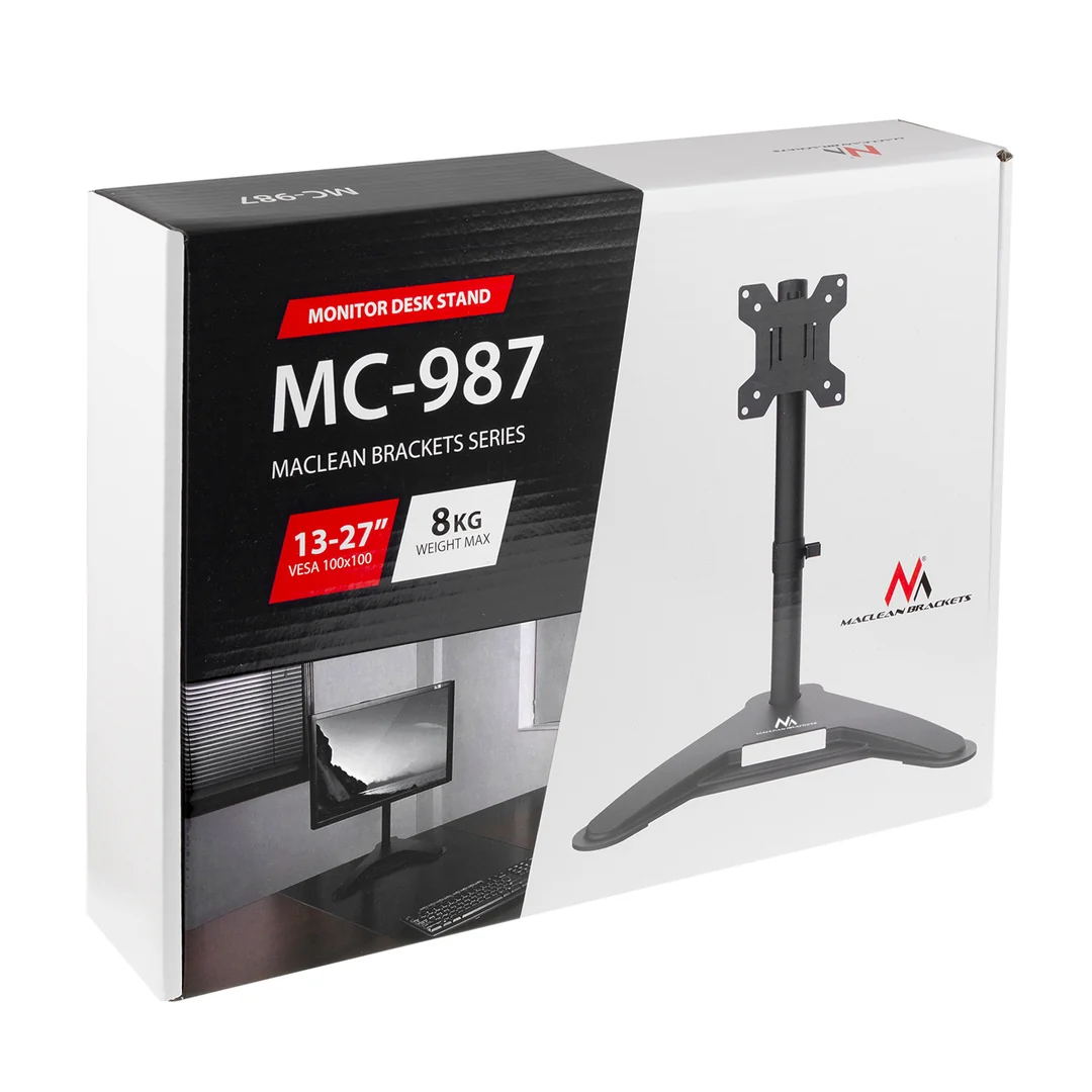 Verstelbare monitorvoet VESA 75x75 en 100x100