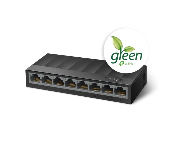 TP-Link 8Port 1Gbps LiteWave Plastic behuizing. - 62810 2 - 62810