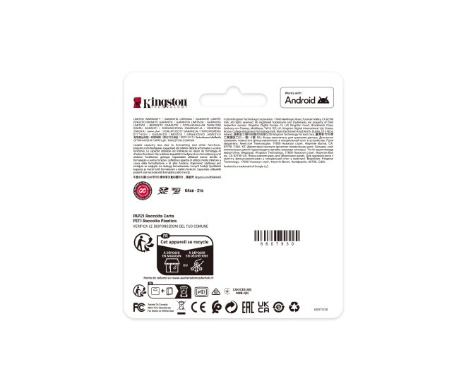 SDXC Card Micro 64GB Kingston UHS-I Canvas Select Plus - 68374 6 - 68374