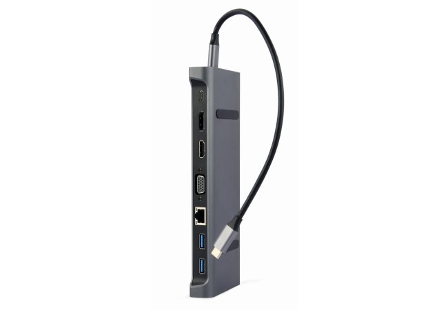 USB Type-C 9-in-1 multi-poort adapter (Hub3.2 + HDMI + DisplayPort + VGA + PD + LAN + stereo audio) - A cm combo7 02 website image ce8eaf03 7733 47d8 8bbe f79b6a5192f4 - A-CM-COMBO9-02