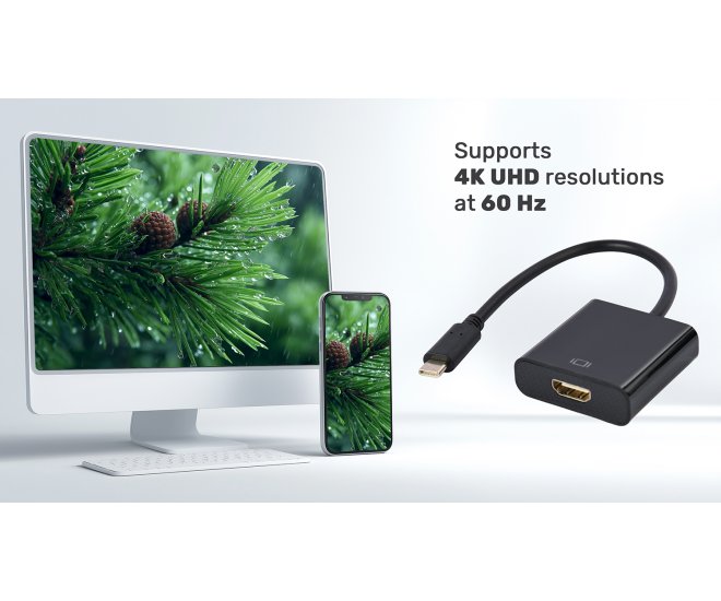 USB type-C naar HDMI adapterkabel, 4K@60Hz, 15cm, zwart - A cm hdmif 04 website image b0150c8d cf52 4814 988d 665e83b53845 - A-CM-HDMIF-04