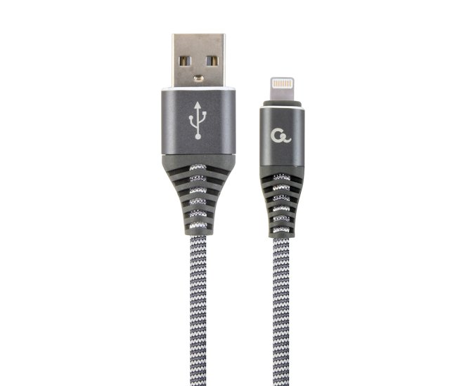 Premium 8-pin laad- & datakabel 'katoen' 1 meter spacegrey/wit - Cc usb2b amlm 1m wb2 website image aebad75c d186 4350 9077 4c7982941370 - CC-USB2B-AMLM-1M-WB2
