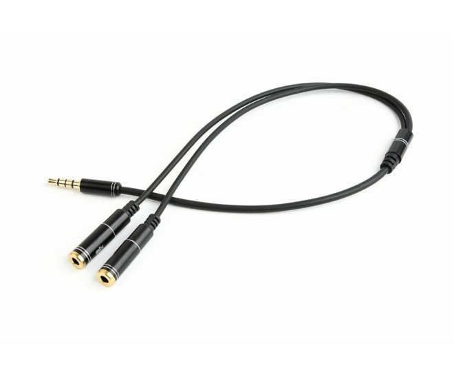 3.5 mm audio + microfoon adapterkabel, 0.2 m, metalen connectoren - Cca 417m web site image a6c1a2a7 5068 4228 bf63 de8ad98ba958 - CCA-417M