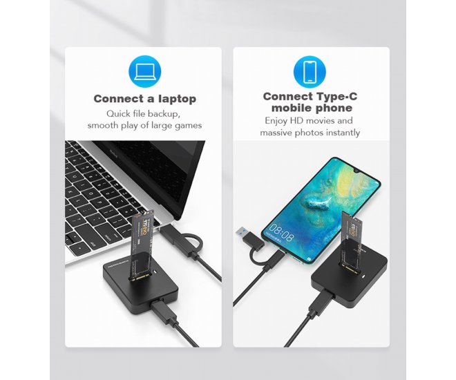 Desktop USB Type-C M.2 SATA & NVME SSD-dockingstation, zwart - Dd u3m2 web site image 6b32536e 6840 41ed 9199 7e673cd8affd - DD-U3M2