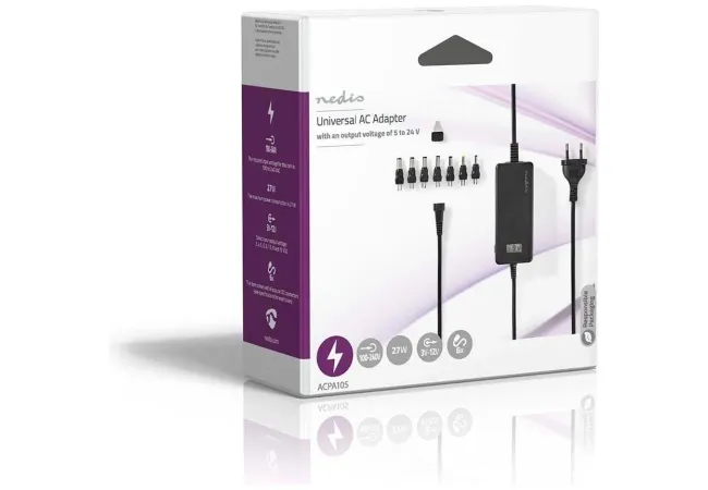 Universele AC/DC Adapter 36W - Nedis - ADAP001