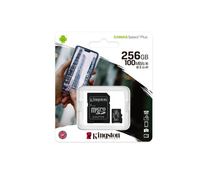 SDXC Card Micro 256GB Kingston UHS-I Canvas Select Plus - Sd 256 - 68725