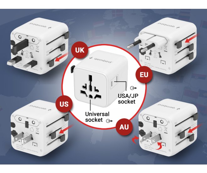 Universele reisstekker, wit - Tpa int 01 w web site image c16fad3e db9b 47f7 8fe0 8428f36fa538 - TPA-INT-01-W